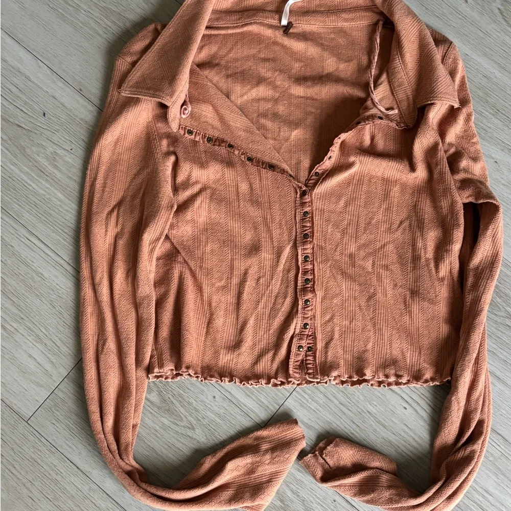 Free People On The‎ Road Button Down Cardi - Picture 2 of 4